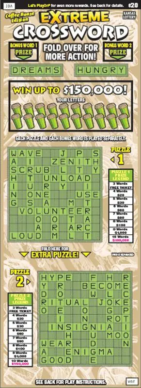Extreme Crossword Kansas scratch ticket ticket