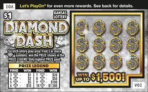 Diamond Dash Kansas scratch ticket ticket