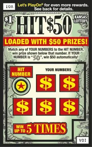 Hit $50 Kansas scratch ticket ticket