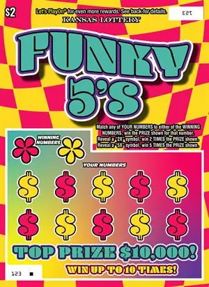 Funky 5`s Kansas scratch ticket ticket