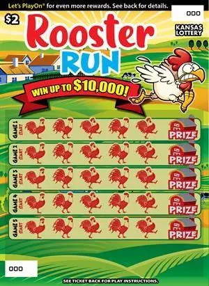 Rooster Run Kansas scratch ticket ticket