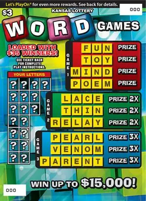 Word Games Kansas scratch ticket ticket