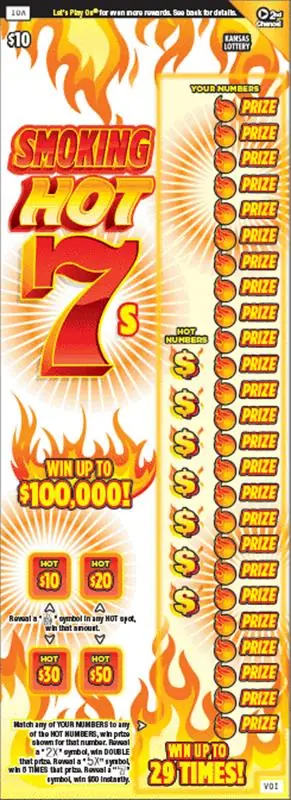 Smoking Hot 7s Kansas scratch ticket ticket