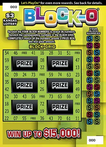 Block-o Kansas scratch ticket ticket