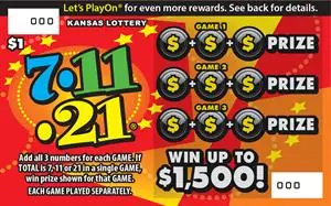 7-11-21 Kansas scratch ticket ticket