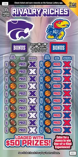 Rivalry Riches Kansas scratch ticket ticket