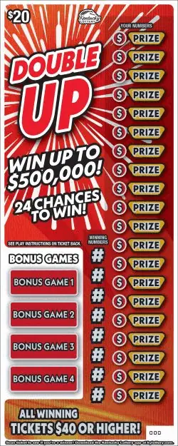 Double Up Kentucky scratch-off ticket
