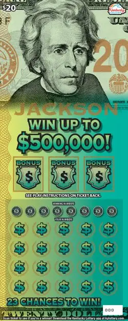 Jackson Kentucky scratch-off ticket