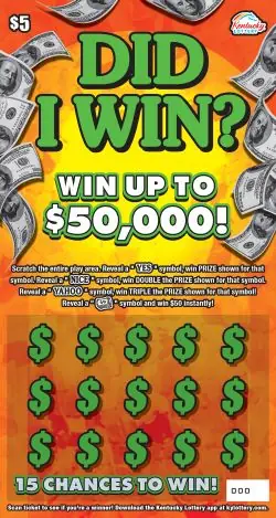 Did I Win? Kentucky scratch-off ticket