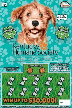 Kentucky Humane Society™ Kentucky scratch-off ticket