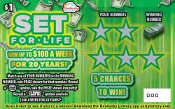 $1 Set For Life Kentucky scratch-off ticket