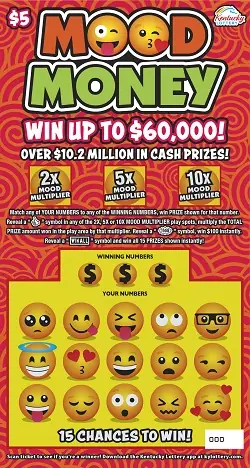 Mood Money Kentucky scratch-off ticket