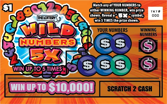 Wild Numbers 5X Massachusetts scratch ticket ticket
