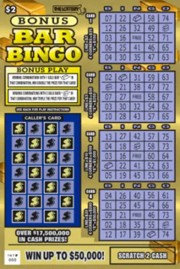 Bonus Bar Bingo 2021 Massachusetts scratch ticket ticket