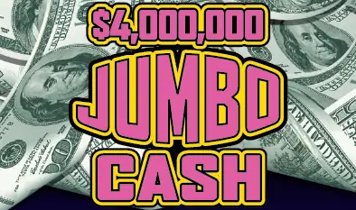 $4,000,000 JUMBO CASH Massachusetts scratch ticket ticket