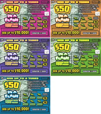 $50 in a Flash Massachusetts scratch ticket ticket