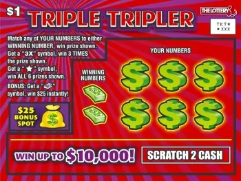 Triple Tripler Massachusetts scratch ticket ticket