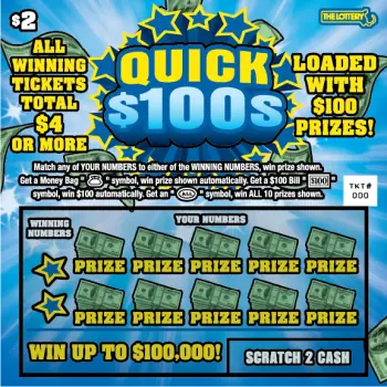 Quick $100s Massachusetts scratch ticket ticket
