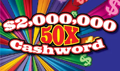 $2,000,000 50X CASHWORD 2024 Massachusetts scratch ticket ticket