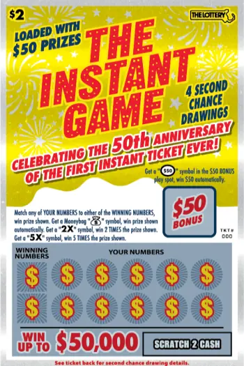 The Instant Game Massachusetts scratch ticket ticket
