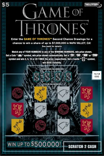 GAME OF THRONES™ Massachusetts scratch ticket ticket