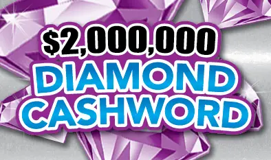 $2,000,000 DIAMOND CASHWORD Massachusetts scratch ticket ticket