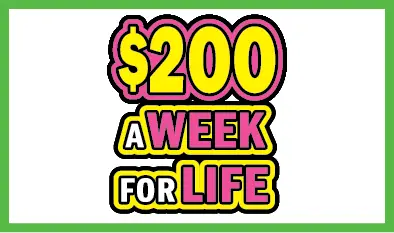 $200 A WEEK FOR LIFE Massachusetts scratch ticket ticket