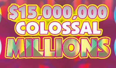 $15,000,000 COLOSSAL MILLIONS Massachusetts scratch ticket ticket