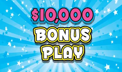 $10,000 BONUS PLAY Massachusetts scratch ticket ticket