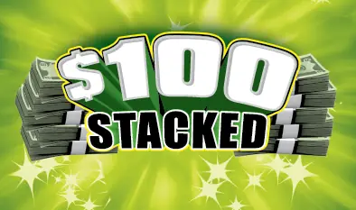 $100 STACKED Massachusetts scratch ticket ticket
