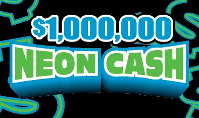 $1,000,000 NEON CASH Massachusetts scratch ticket ticket