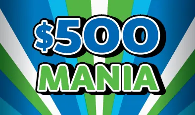 $500 MANIA Massachusetts scratch ticket ticket