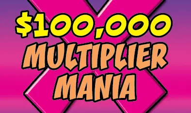$100,000 MULTIPLIER MANIA Massachusetts scratch ticket ticket