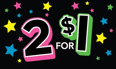 2 FOR $1 Massachusetts scratch ticket ticket