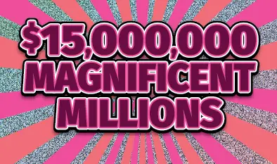 $15,000,000 MAGNIFICENT MILLIONS Massachusetts scratch ticket ticket