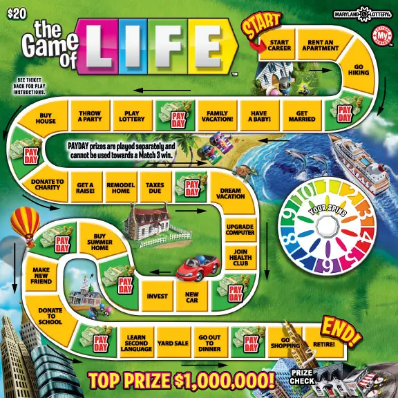 THE GAME OF LIFE™ Maryland scratch-off ticket