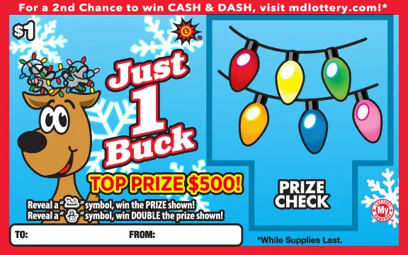 Just 1 Buck Maryland scratch-off ticket