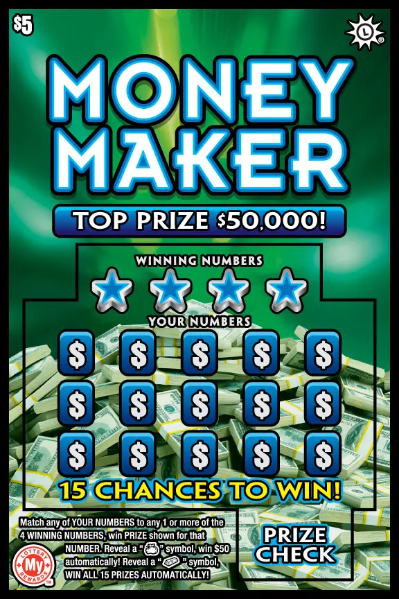 Money Maker Maryland scratch-off ticket