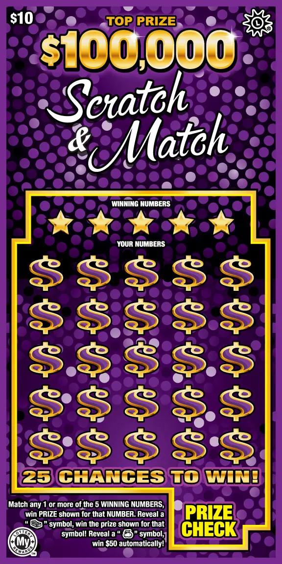 Scratch & Match Maryland scratch-off ticket