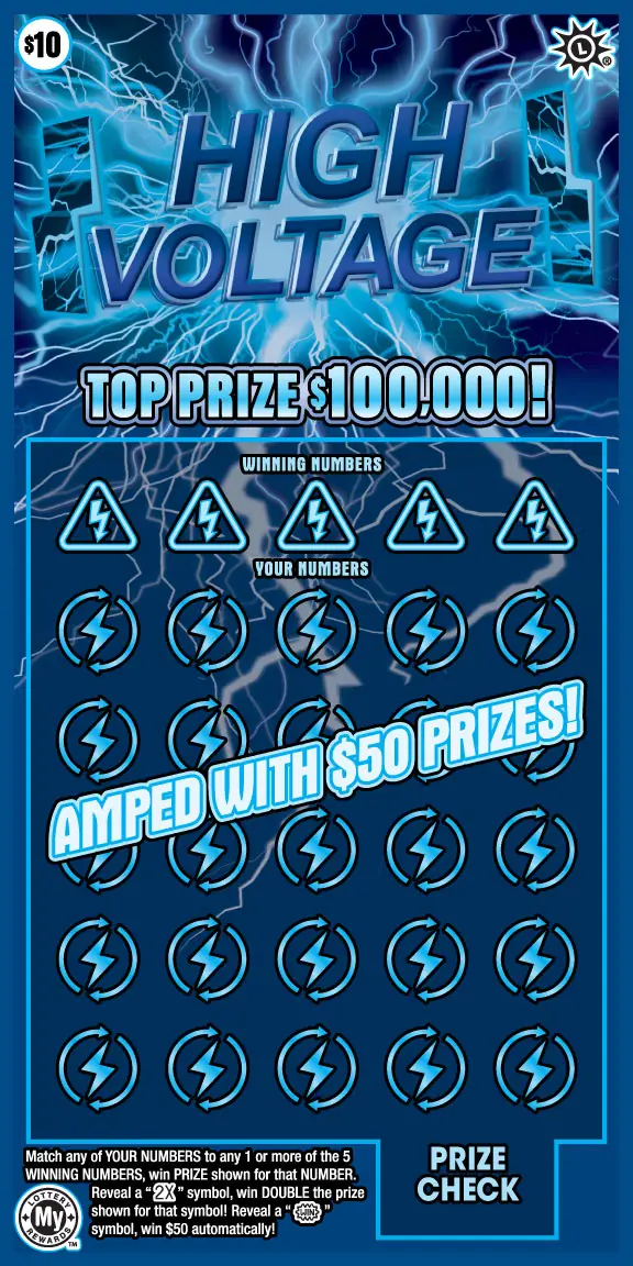 High Voltage Maryland scratch-off ticket