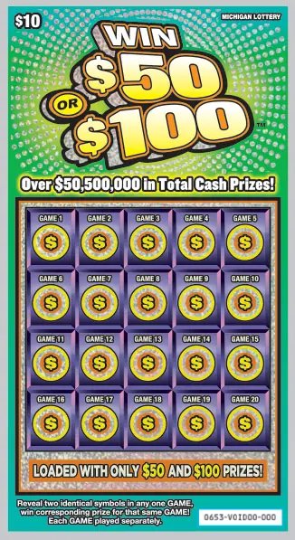 Win $50 or $100 Michigan scratch-off ticket