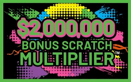 $2,000,000 Bonus Scratch Multiplier Michigan scratch-off ticket