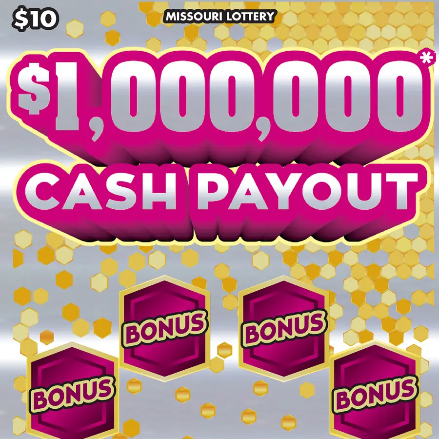 $1,000,000 CASH PAYOUT Missouri scratcher ticket