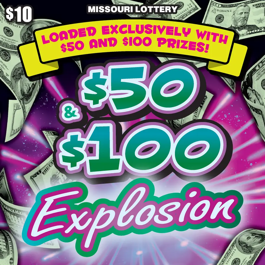 $50 & $100 EXPLOSION Missouri scratcher ticket