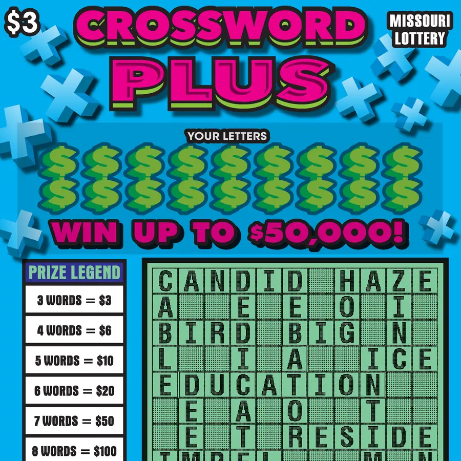 CROSSWORD PLUS Missouri scratcher ticket