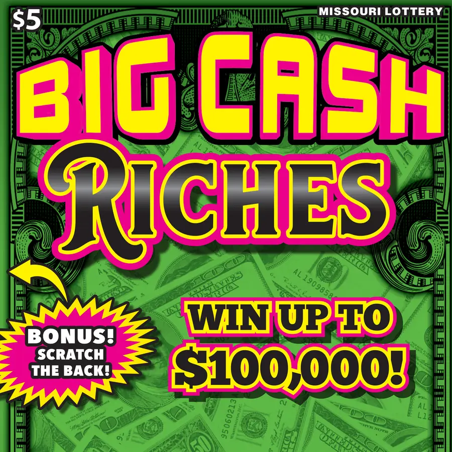 BIG CASH RICHES Missouri scratcher ticket