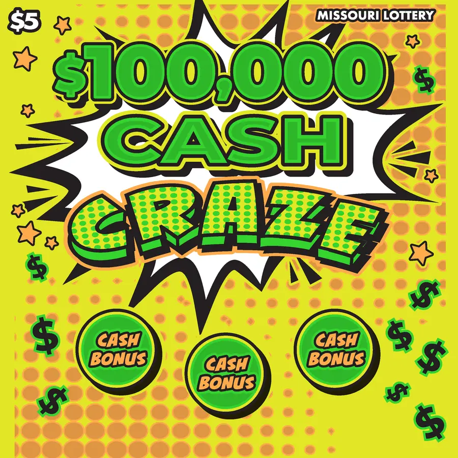 $100,000 CASH CRAZE Missouri scratcher ticket
