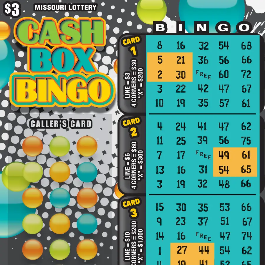 CASH BOX BINGO Missouri scratcher ticket