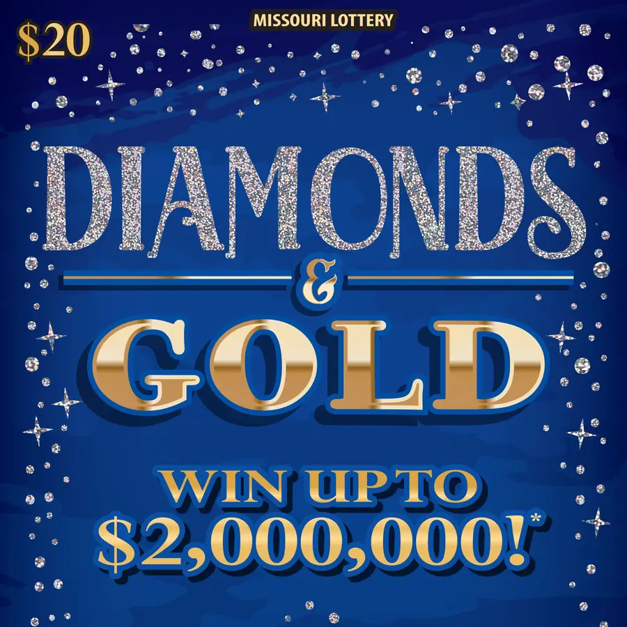 DIAMONDS & GOLD Missouri scratcher ticket