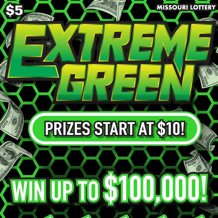 EXTREME GREEN Missouri scratcher ticket